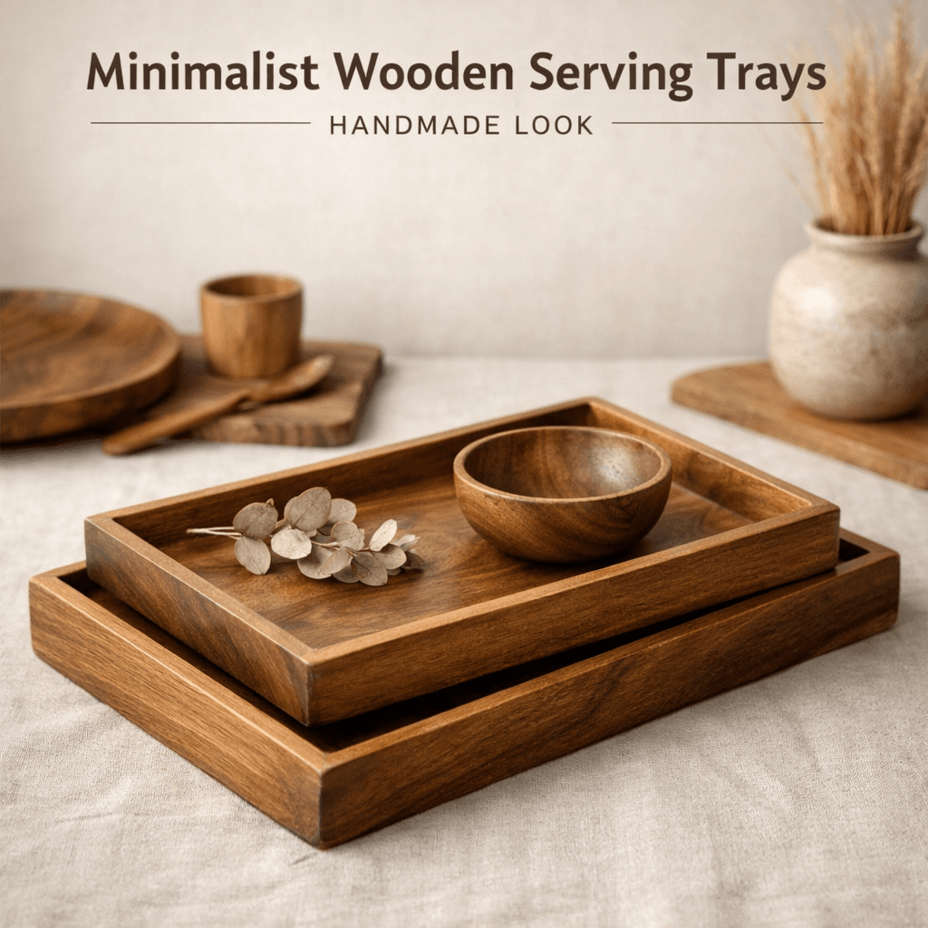 Minimalist Wooden Serving Trays